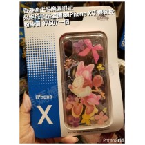 香港迪士尼樂園限定 米妮 托頭坐姿圖案iPhone X 手機軟殼